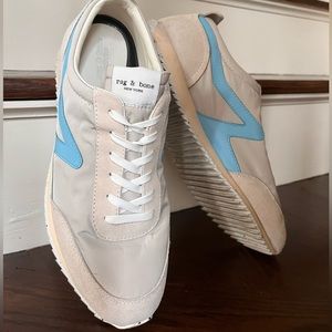 Rag & Bone Retro Runner Sneakers Beige Blue Size 41
